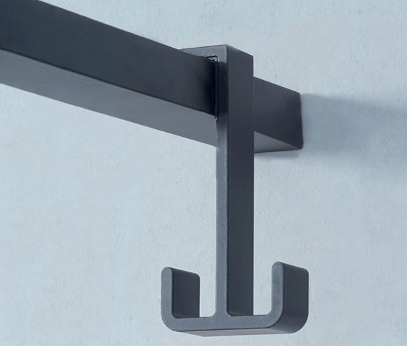 Двойной крючок Jacob Delafon Nouvelle Vague E9405-BLV Черный матовый