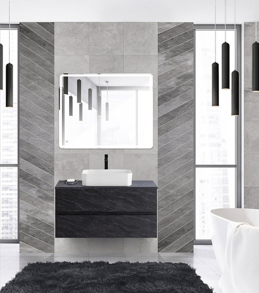 Тумба под раковину Cezares Molveno 46 100 MOLVENO 46-100-2C-SO-ANTR подвесная Antracite