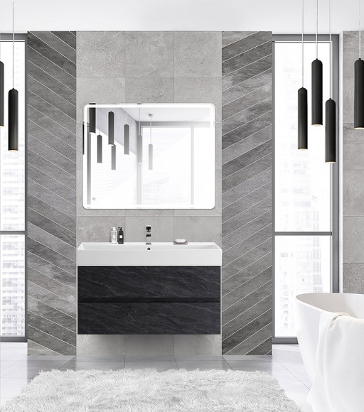 Тумба под раковину Cezares Molveno 46 100 MOLVENO 46-100-2C-SO-ANTR подвесная Antracite