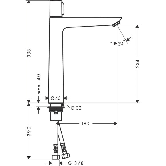 Смеситель для раковины Hansgrohe Talis Select E 71753000 Хром
