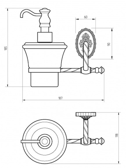 Дозатор для жидкого мыла Migliore Edera 16912 Хром