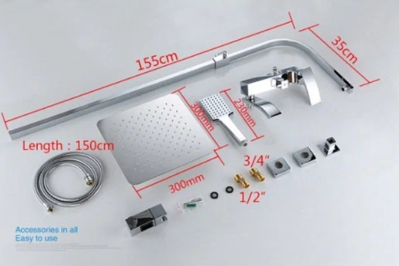 Душевая система Gappo G07 G2407-11 Хром