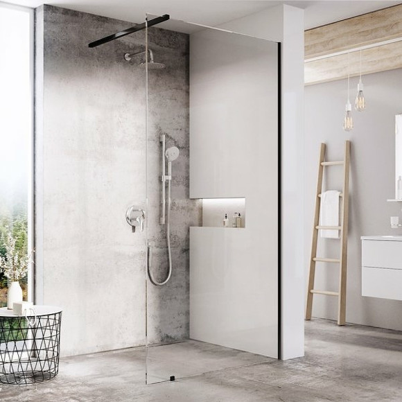 Душевая перегородка Ravak Walk-In Wall 150 GW9WP0300Z1 профиль Черный стекло Transparent Душевая перегородка Ravak Walk-In Wall 150 GW9WP0300Z1 профиль Черный стекло Transparent