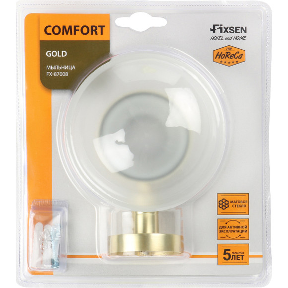 Мыльница Fixsen Comfort Gold FX-87008 Золото-сатин