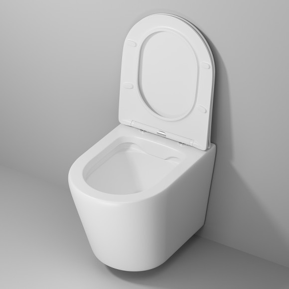 Унитаз Grossman Fly GR-4478MS подвесной Белый матовый с сиденьем Микролифт Унитаз Grossman Fly GR-4478MS подвесной Белый матовый с сиденьем Микролифт