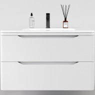 Тумба под раковину Style Line Марелла 90 Люкс Plus СС-00002413 подвесная Белый матовый антискрейтч Тумба под раковину Style Line Марелла 90 Люкс Plus СС-00002413 подвесная Белый матовый антискрейтч