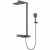 Душевая система Vincea Inspire VSFS-3I13TGM с термостатом Вороненая сталь