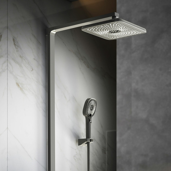 Душевая система Vincea Inspire VSFS-3I13TGM с термостатом Вороненая сталь