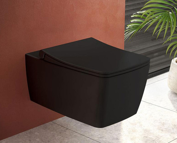 Унитаз Vitra Metropole Rim-Ex 7672B083-0101 подвесной Черный матовый без сиденья