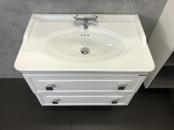 Тумба с раковиной Comforty Феррара 80 00004151060 подвесная Белая Тумба с раковиной Comforty Феррара 80 00004151060 подвесная Белая