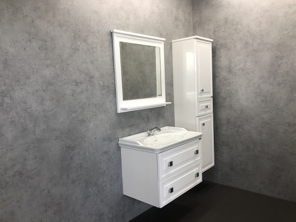 Тумба с раковиной Comforty Феррара 80 00004151060 подвесная Белая Тумба с раковиной Comforty Феррара 80 00004151060 подвесная Белая