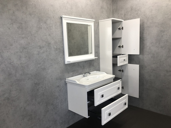 Тумба с раковиной Comforty Феррара 80 00004151060 подвесная Белая Тумба с раковиной Comforty Феррара 80 00004151060 подвесная Белая