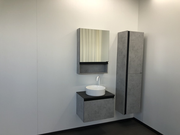 Зеркальный шкаф Comforty Эдинбург 60 00-00002043 Бетон светлый Зеркальный шкаф Comforty Эдинбург 60 00-00002043 Бетон светлый