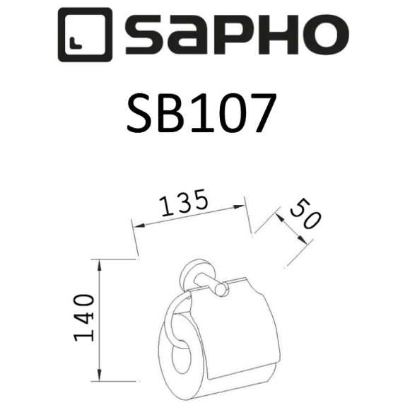 Держатель туалетной бумаги Sapho Samba SB107 с крышкой Хром