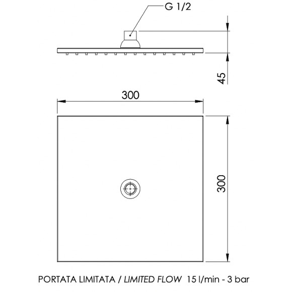 Верхний душ Remer 359SSLXVX Сталь Верхний душ Remer 359SSLXVX Сталь