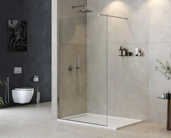 Душевая перегородка Cezares Liberta 125 LIBERTA-L-1-125-120-C-Cr профиль Хром стекло прозрачное