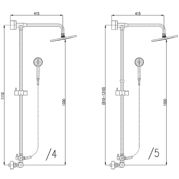 Душевая система Rav Slezak Dunaj Termostat TRM81.5/5-01 Хром Душевая система Rav Slezak Dunaj Termostat TRM81.5/5-01 Хром