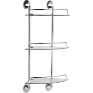 Стеклянная полка Haiba HB1607-3 угловая Хром