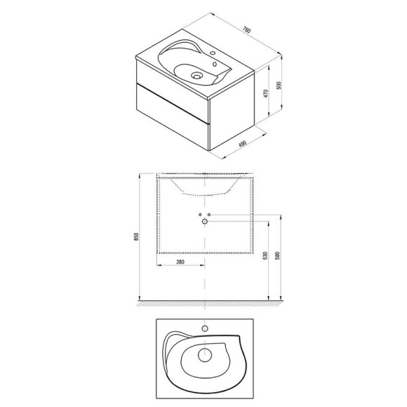 Тумба под раковину Ravak Rosa II 76 X000001293 подвесная Белая Тумба под раковину Ravak Rosa II 76 X000001293 подвесная Белая