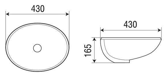 Раковина WeltWasser Deilbach 6028 43 10000004602 Белый глянец