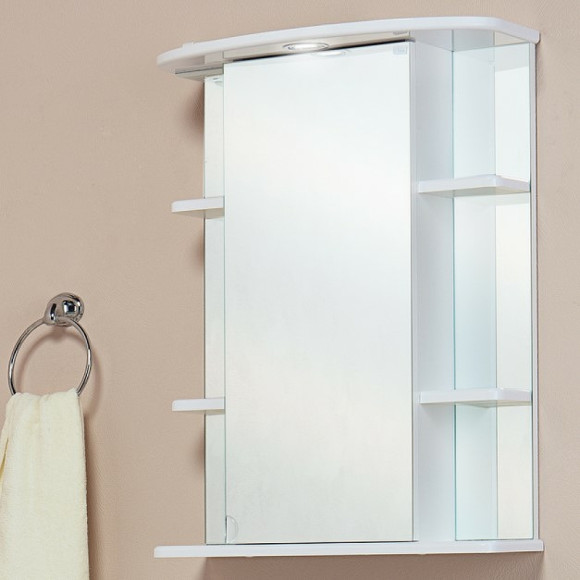 Зеркальный шкаф Onika Глория 55.01 L 205504 с подсветкой Белый Зеркальный шкаф Onika Глория 55.01 L 205504 с подсветкой Белый