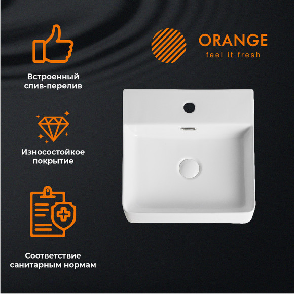 Раковина Orange 42 B04-405W Белая Раковина Orange 42 B04-405W Белая