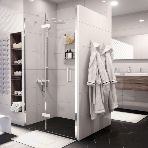 Душевая дверь WasserKRAFT Aller 120 L 10H05LWHITE профиль Хром стекло прозрачное Душевая дверь WasserKRAFT Aller 120 L 10H05LWHITE профиль Хром стекло прозрачное