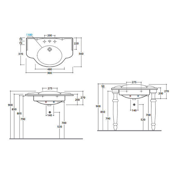 Раковина Globo Paestum 90 PA056.BI*1 Белая Раковина Globo Paestum 90 PA056.BI*1 Белая