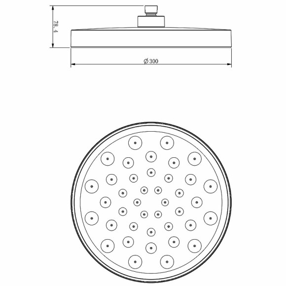 Комплект верхнего и ручного душа Vincea Inspire VSHH-3I2AHCH Хром