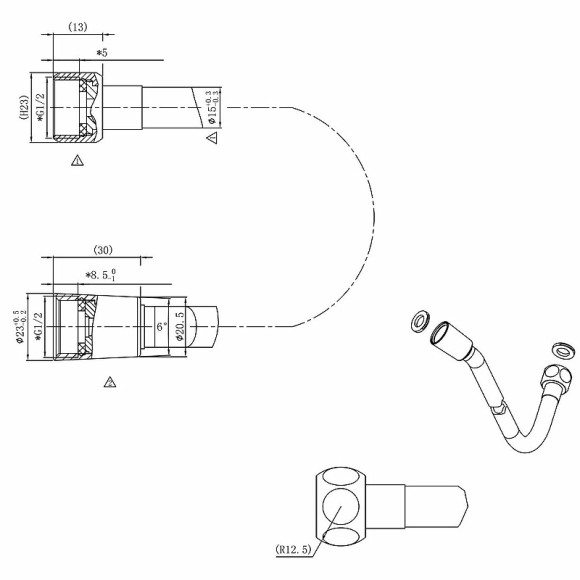 Комплект верхнего и ручного душа Vincea Inspire VSHH-3I2AHCH Хром