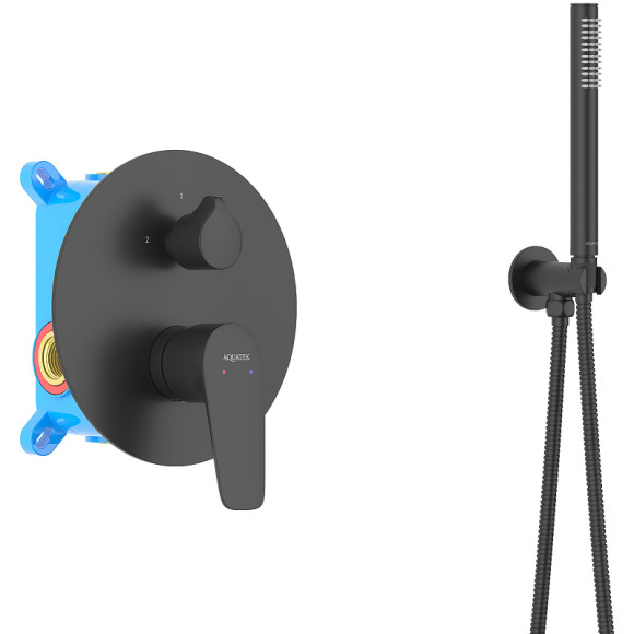 Душевая система Aquatek Бетта AQ1172MB Черная матовая