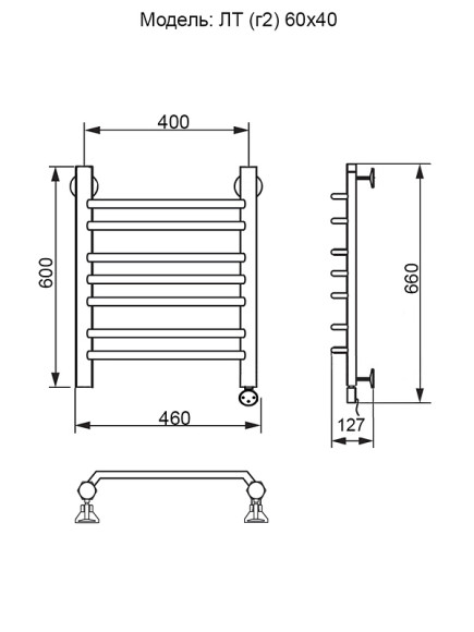 Электрический полотенцесушитель Ника Trapezium ЛТ (Г2) 60/40 Хром