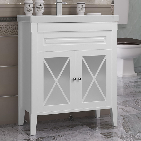 Тумба под раковину Opadiris Палермо 80 00-00002353 Белая матовая Тумба под раковину Opadiris Палермо 80 00-00002353 Белая матовая