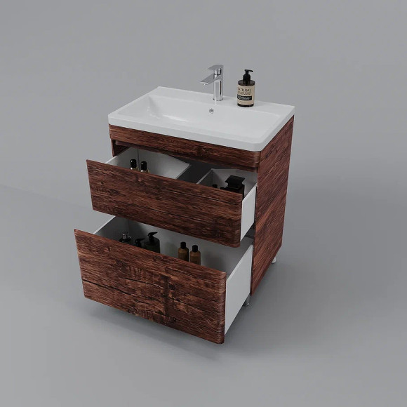 Тумба под раковину Style Line Атлантика 70 Люкс Plus СС-00002343 Старое дерево