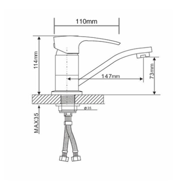 Смеситель для раковины Gappo G07 G4507 Хром Смеситель для раковины Gappo G07 G4507 Хром