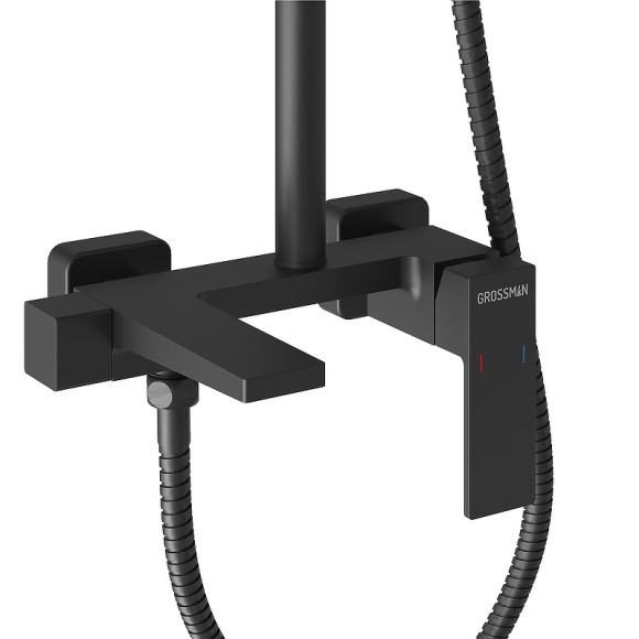 Душевая система Grossman Style 500.K35.05.210 Черная матовая Душевая система Grossman Style 500.K35.05.210 Черная матовая