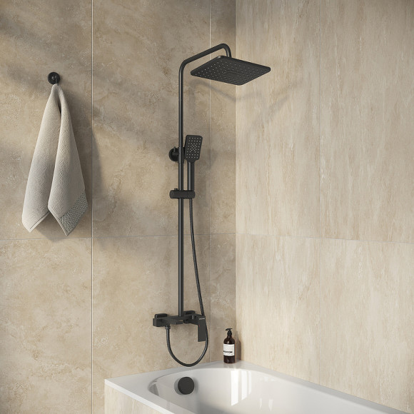 Душевая система Grossman Style 500.K35.05.210 Черная матовая Душевая система Grossman Style 500.K35.05.210 Черная матовая