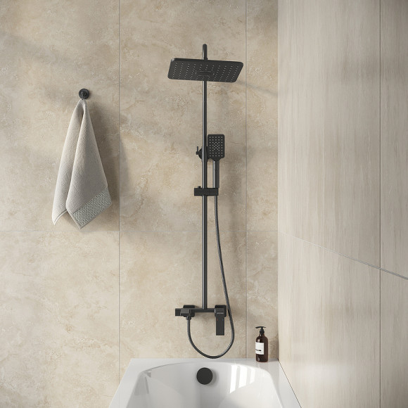 Душевая система Grossman Style 500.K35.05.210 Черная матовая Душевая система Grossman Style 500.K35.05.210 Черная матовая