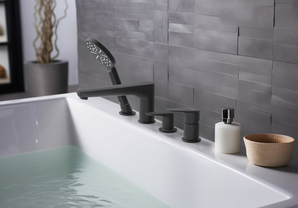 Смеситель на борт ванны Aquatek Бетта AQ1148MB Черный матовый Смеситель на борт ванны Aquatek Бетта AQ1148MB Черный матовый