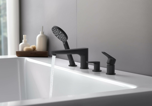 Смеситель на борт ванны Aquatek Бетта AQ1148MB Черный матовый Смеситель на борт ванны Aquatek Бетта AQ1148MB Черный матовый