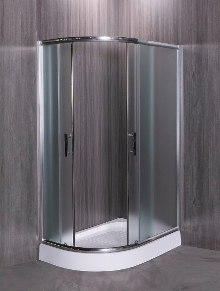 Душевой уголок Esbano ESR-8027A 120x80 R ESUGR8027AR профиль Хром стекло рифленое