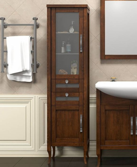 Шкаф пенал Opadiris Мираж 45 L 00-00000053 Светлый орех Шкаф пенал Opadiris Мираж 45 L 00-00000053 Светлый орех