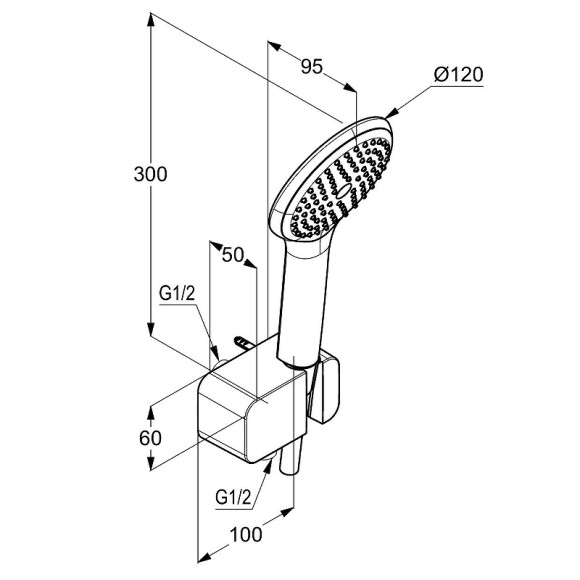 Душевой гарнитур Kludi Freshline 6787005-00 Хром