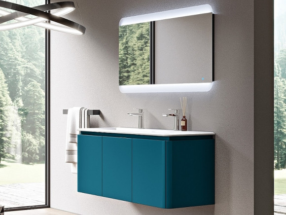 Тумба под раковину Cezares Stylus 140 55232 подвесная Blu Petrolio