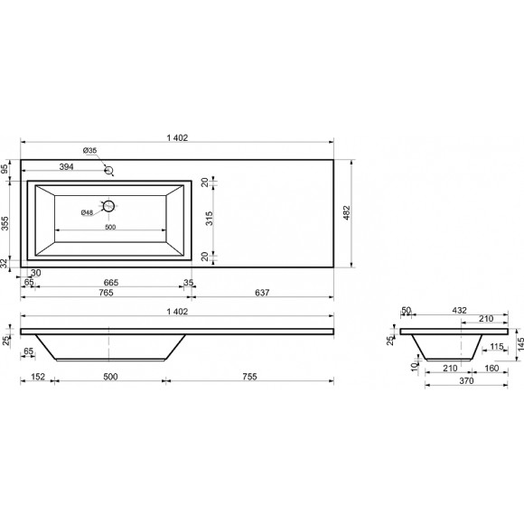 Тумба с раковиной Эстет Dallas Luxe 140 L ФР-00002926 подвесная Белая Тумба с раковиной Эстет Dallas Luxe 140 L ФР-00002926 подвесная Белая