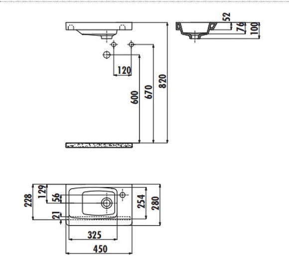 Раковина Creavit Memory 45 MY045-00CB00E-0000 Белая