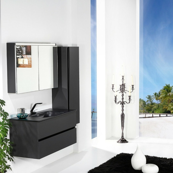 Шкаф пенал Boheme Armadi Art Vallessi 35 836-A matt подвесной Антрацит матовый Шкаф пенал Boheme Armadi Art Vallessi 35 836-A matt подвесной Антрацит матовый