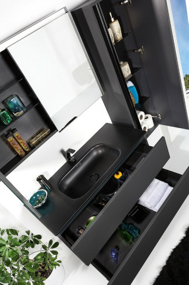 Шкаф пенал Boheme Armadi Art Vallessi 35 836-A matt подвесной Антрацит матовый Шкаф пенал Boheme Armadi Art Vallessi 35 836-A matt подвесной Антрацит матовый