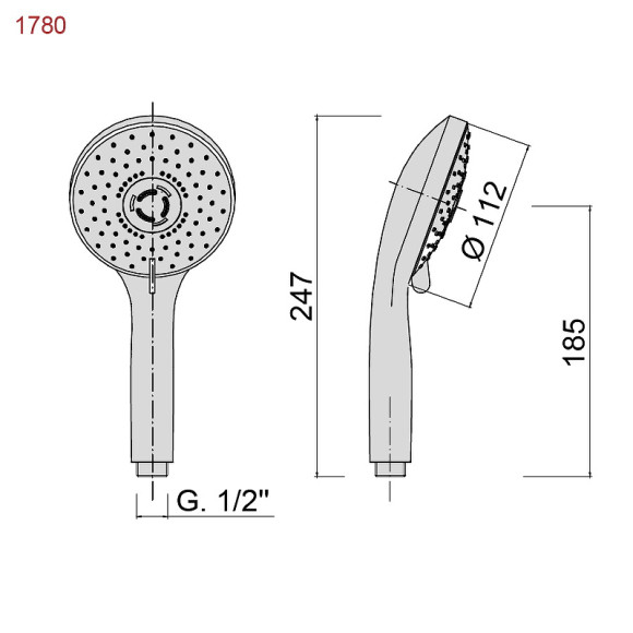 Ручной душ Giulini Futuro F1780 Хром Ручной душ Giulini Futuro F1780 Хром