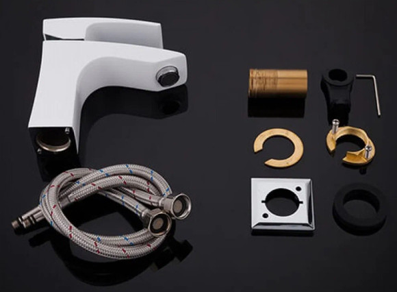 Смеситель для раковины Gappo G07 G1007-7 Белый Хром